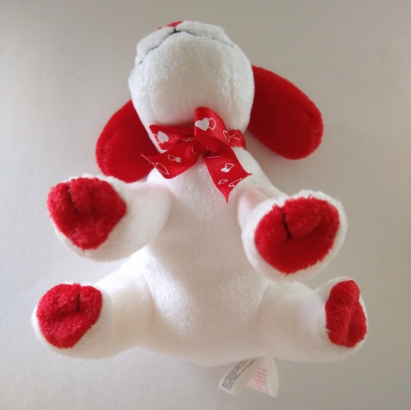 Ty Beanie Babies Heartbeat Red and White Dog 6" Valentine's Day Plush - Picture 5 of 6